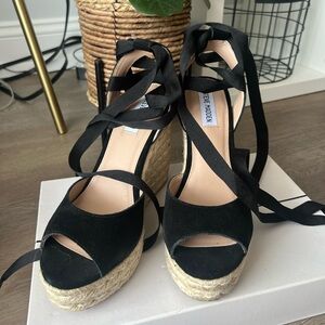 STEVE MADDEN Espadrille platform wedge sandal